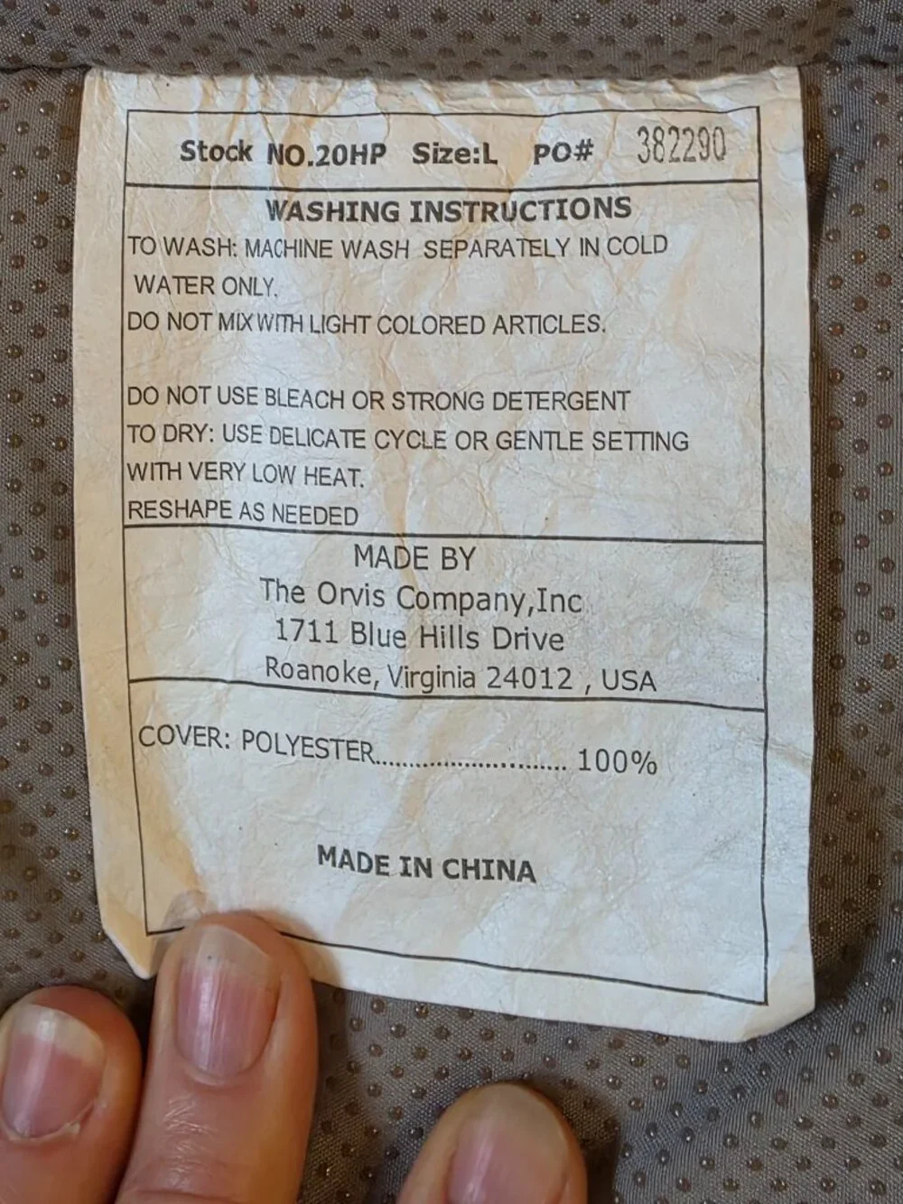 Orvis Grip-Tight® Quilted Hose-Off Backseat Protector, EUC